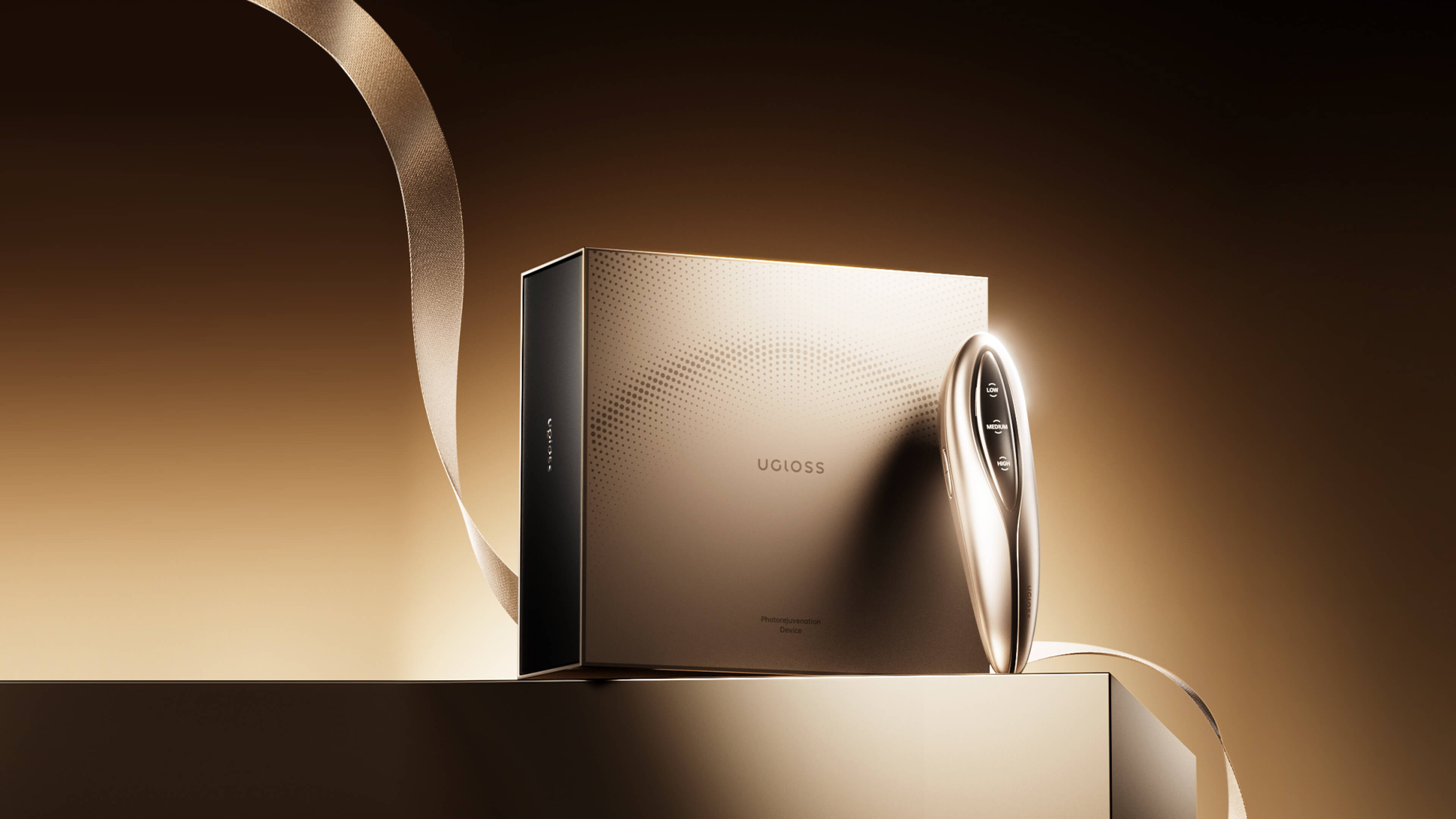 黑金牛奶光美容仪背景图片